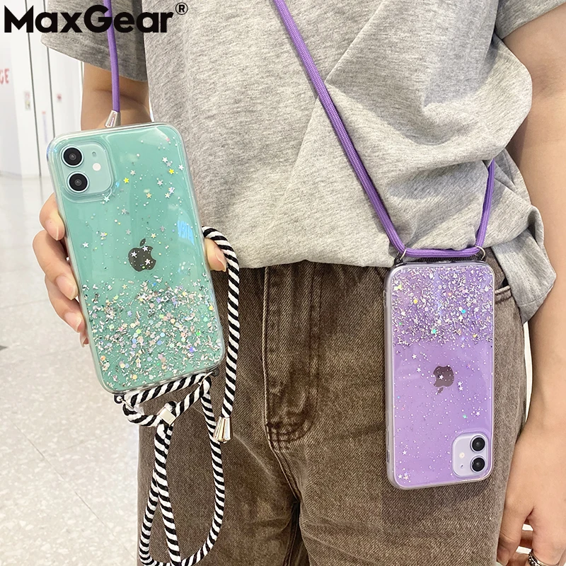 Блестящий блестящий чехол с блестками для iPhone 11 Pro Max XS X R XR 8 7 6S Plus SE 2020 мягкий