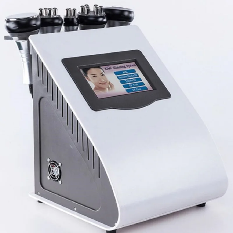 

5-1 Ultrasonic Liposuction 40k Cavitation Fat Burning Biopolar RF Face Care Vacuum Body Slimming Machine Spa