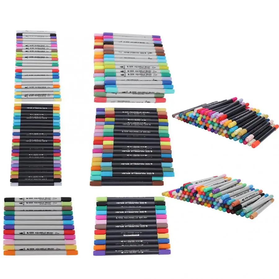 Двойной наконечник водорастворимый маркер авторучка эскиз манга живопись