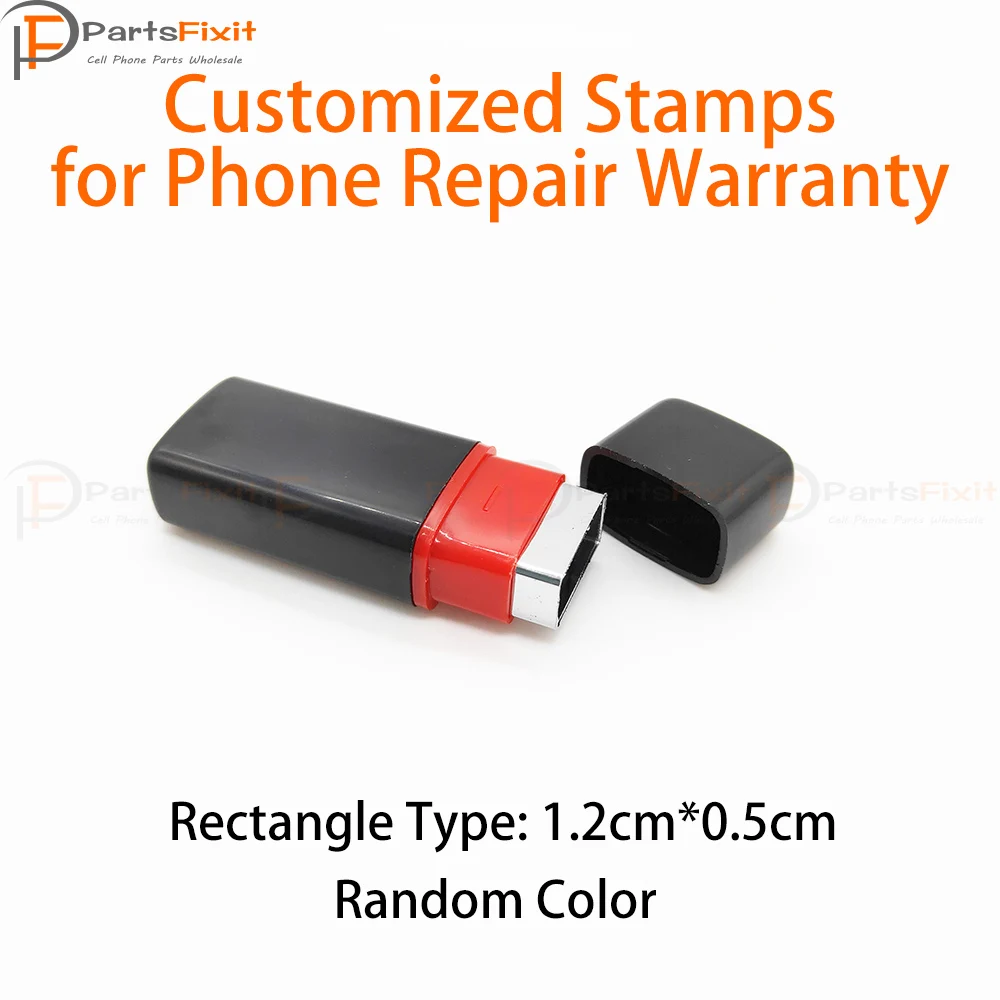 phone warranty customized stamp mark with your logo for refurbished lcd screens repair parts free global shipping