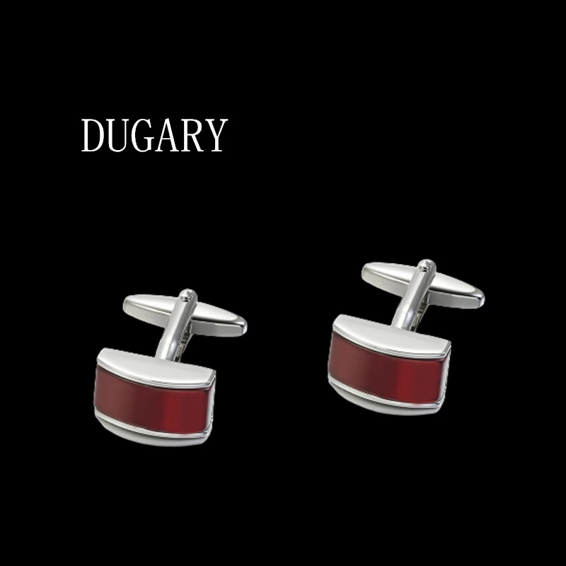 

DUGARY Luxury shirt cufflinks for men's Brand cuff buttons cuff links High Quality Square crystal abotoaduras Jewelry gemelos