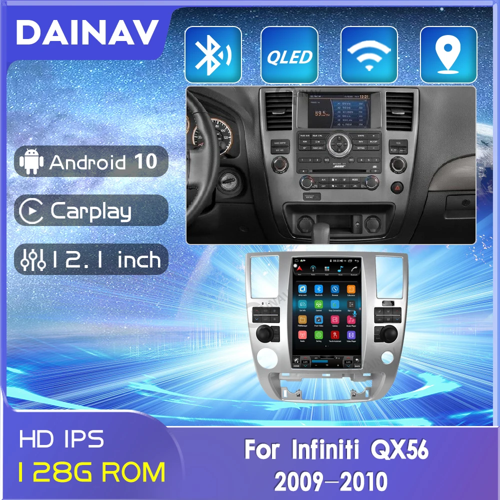 

Android 2 din HD screen Car Multimedia DVD Video Player For Infiniti QX56 2007 2008 2009 2010 Car Stereo Radio GPS Navigation