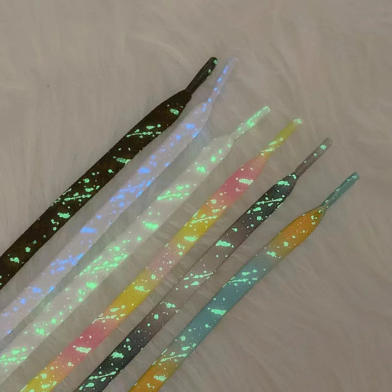 

2022 New Luminous Shoelaces Glowing Fluorescent Shoe laces for Sneakers Flat Laces Shoes Boot Shoelace 120/140/160CM Shoestrings