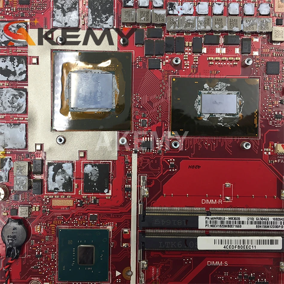 Online GL504GS Laptop Motherboard Für ASUS ROG Strix Narbe II GL504GS Original Mainboard HM370 I7-8750H GTX1070 V8G