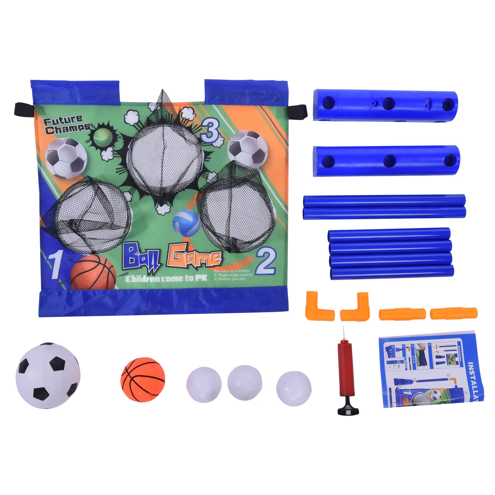 

Football/ Basketball/ Baseball/ Device Electric Soccer Goal Net Set Basketball Goal Pitching Game Machine Balls Indoor Toy