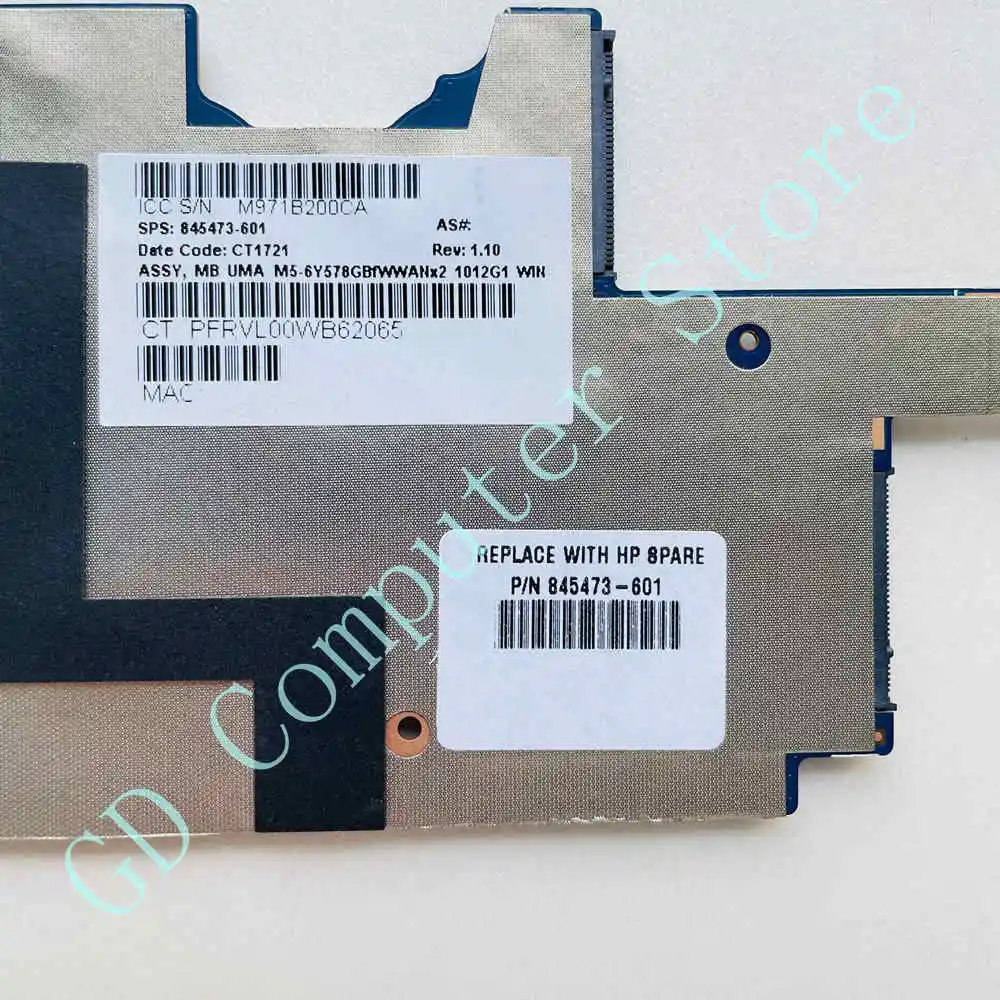 GD оригинал для HP Elite X2 1012 G1 материнская плата ноутбука 845473-001 845473-501 845473-601 M5-6Y5 7 ЦП 8