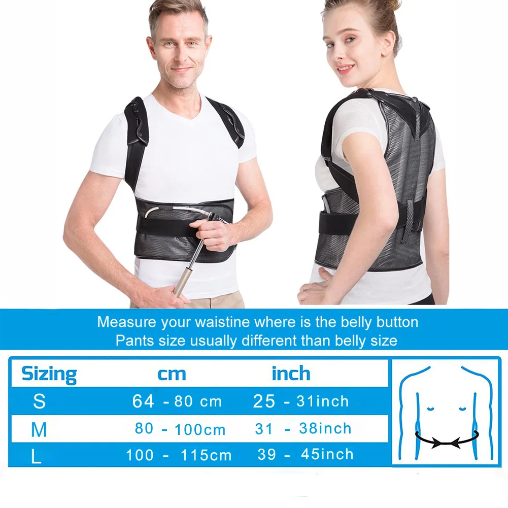 

Tcare 1Set Inflatable Back Posture Corrector and Inflatable Waist Support Brace Improve Bad Posture & Pain Relief Women and Men