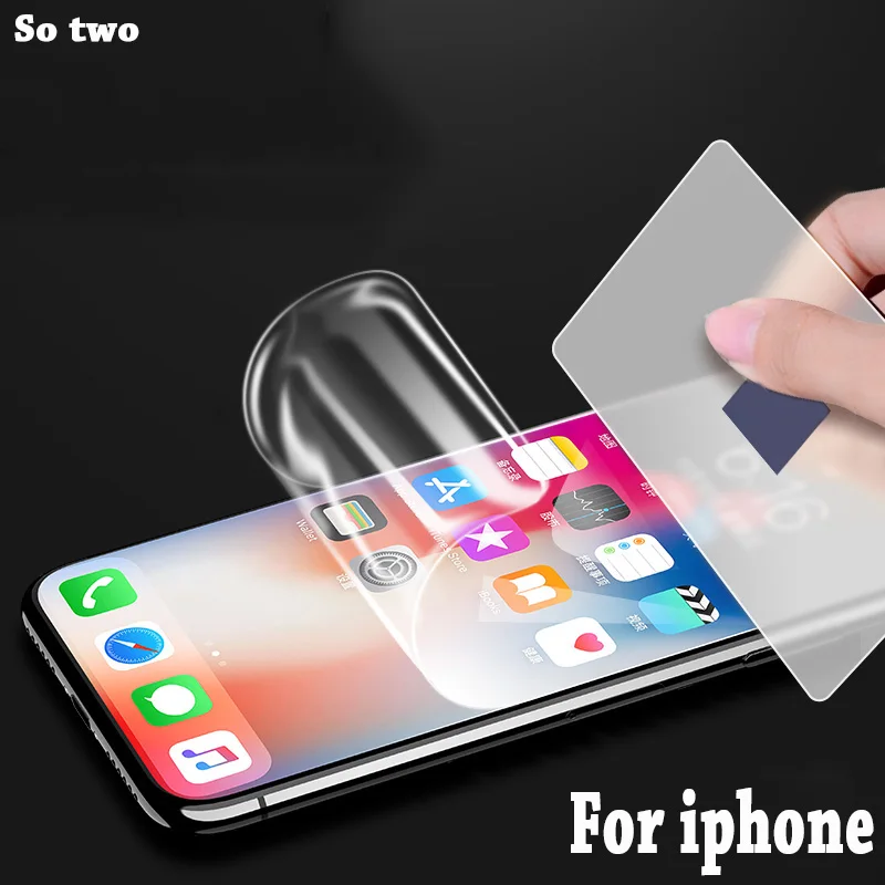 Гидрогелевая пленка для защиты экрана iphone X XR XS Max 11 pro max мягкая защитная 7 6 6s 8 Plus не
