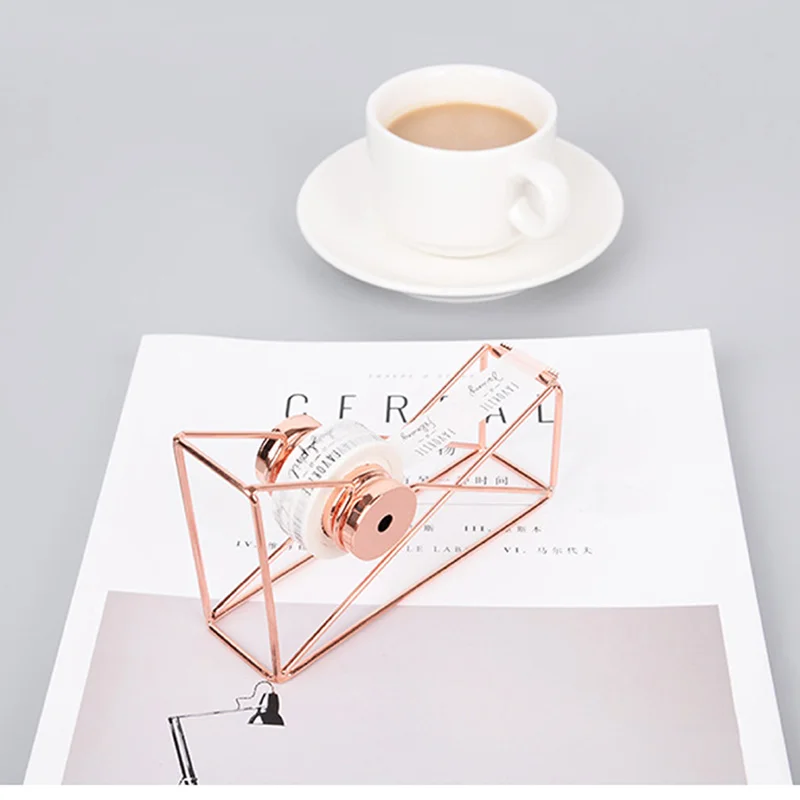 Диспенсер для ленты из розового золота полый органайзер хранения Канцтовары