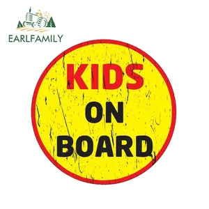 EARLFAMILY 13cm x 13cm KIDS ON BOARD Car Sticker Decal SAFETY Car Truck WINDOW SIGN JDM MOM BABY FUNNY Car Styling Graphics