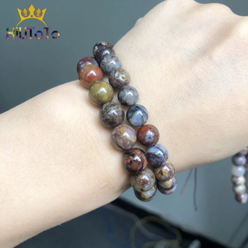 Round Natural Pietersite Stone Beads Loose Spacer Beads For Jewelry Making DIY Bracelet Necklace 15Inches 6/8/10/12mm