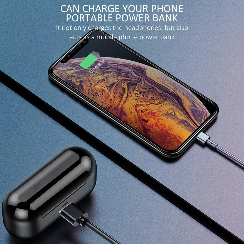 Новинка 2019 TWS Bluetooth наушники 5 0 беспроводные двойные вставные цифровой дисплей