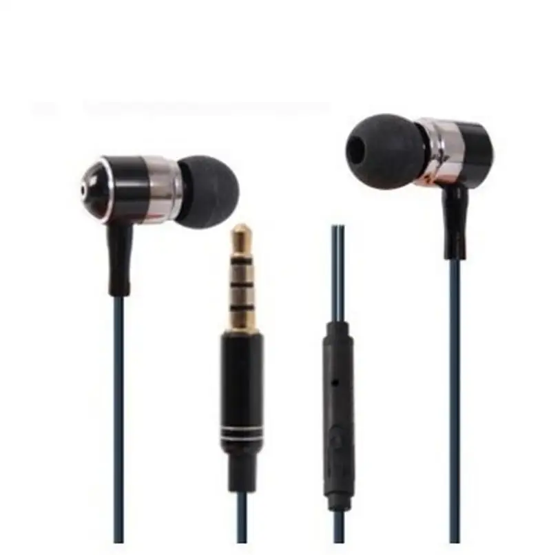 

Earphone Metal Heavy Bass Headset MP3MP4 Mobile Phone Audio Universal Headset Without Wheat Earphones