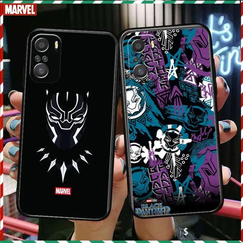 

Black Panther Marvel For Xiaomi Redmi Note 10S 10 9T 9S 9 8T 8 7S 7 6 5A 5 Pro Max Soft Black Phone Case