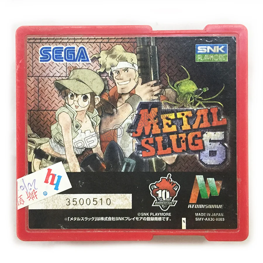 

1 piece Sammy Atomiswave Game Card Metal Slug 6 SNK SEGA Card Original Made In Japan Secondhand