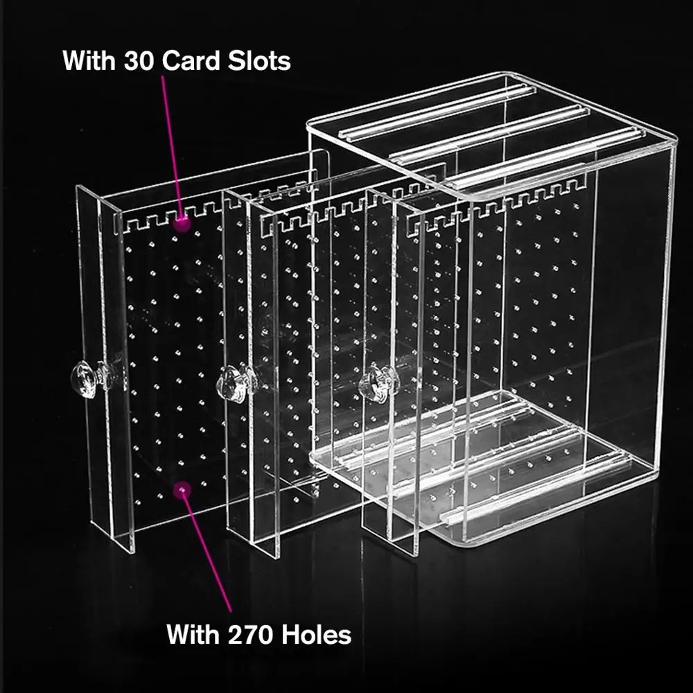 Пылезащитная акриловая шкатулка для драгоценностей ящики хранения подставка