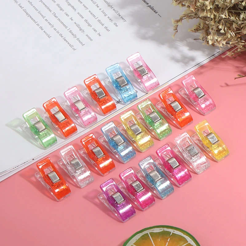 

20pcs Small Clip Sewing Positioning Clip Sewing Tool Accessory DIY Crafts Mixed Color Plastic Edging Clip Plastic