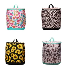 Retail 1 PCS Nylon Cooler Backpack 4 Styles DOM1131855 Food Carrier Insulated Ice Bag with Zipper