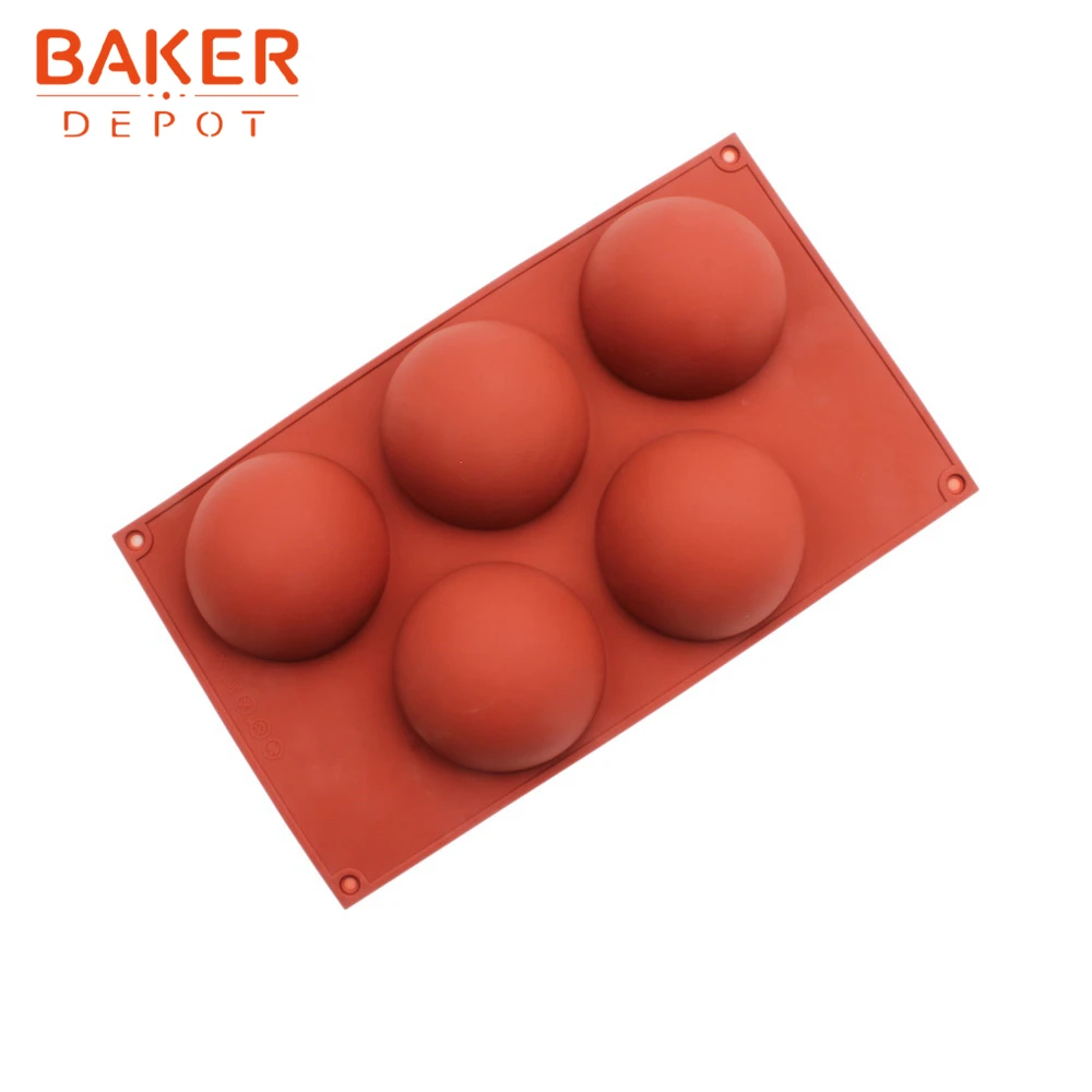 BAKER DEPOT DIY 5 даже большая купольная силиконовая форма для торта, форма для мыла, Желейный пудинг, силиконовая форма для шоколада, CDSM-634