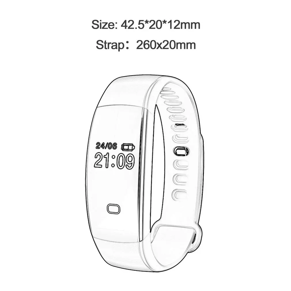 

F08HR Smart Band Heart Rate Monitor Fitness Tracker Pedometer Wristband Remote Camera Bracelet For IOS Android