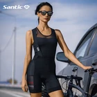 Женские велосипедные шорты Santic, 13, противоударные итальянские шорты высокой плотности, женские шорты-комбинезон, женские дышащие шорты
