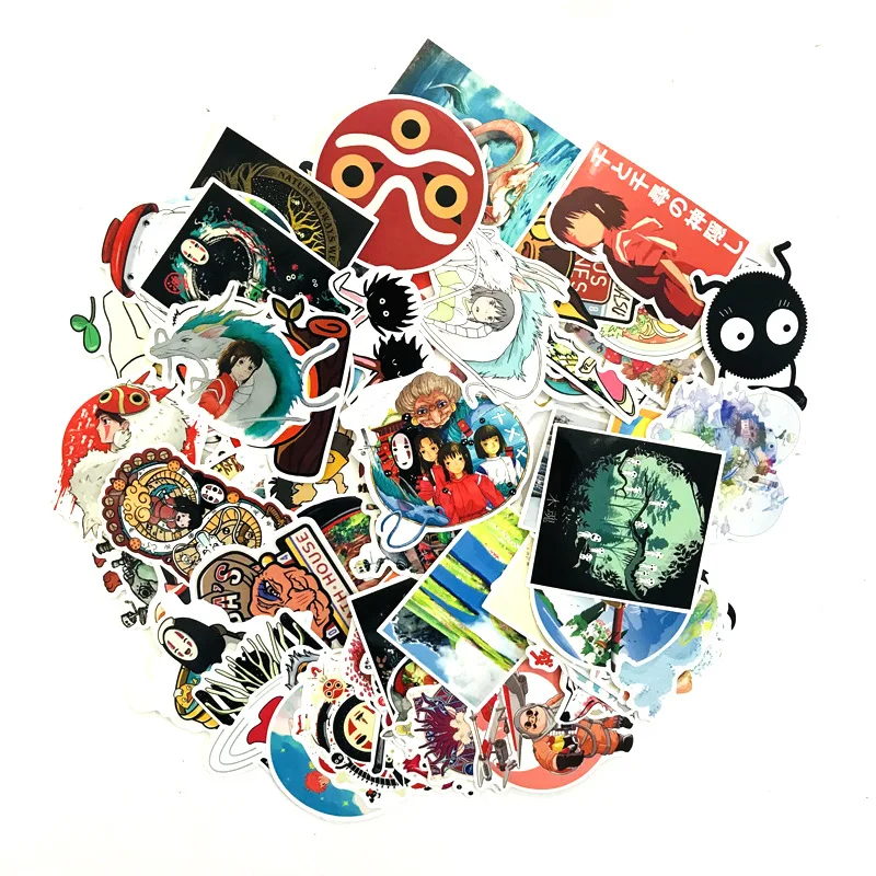 100 шт. водонепроницаемые наклейки на ноутбук мотоцикл чемодан сноуборд