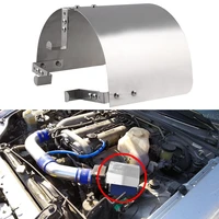 silver stainless steel racing car cold air intake cone sport air filter cover heat shield for 2 5 5 neck