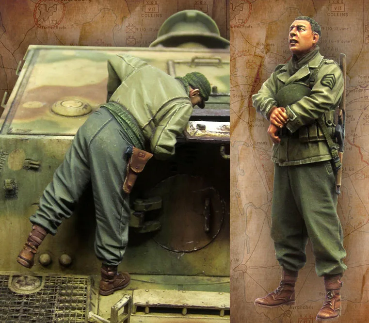 1/35 набор для моделирования из смолы проверка фигурок солдат | Игрушки и хобби