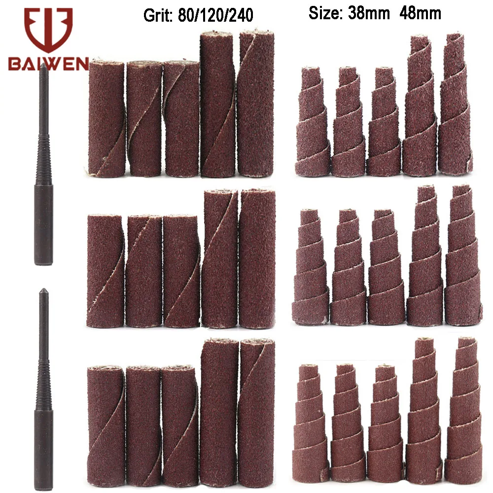 

Шлифовальная Наждачная головка BAIWEN, комплект абразивных инструментов для вращающегося двигателя, 38 мм, 48 мм