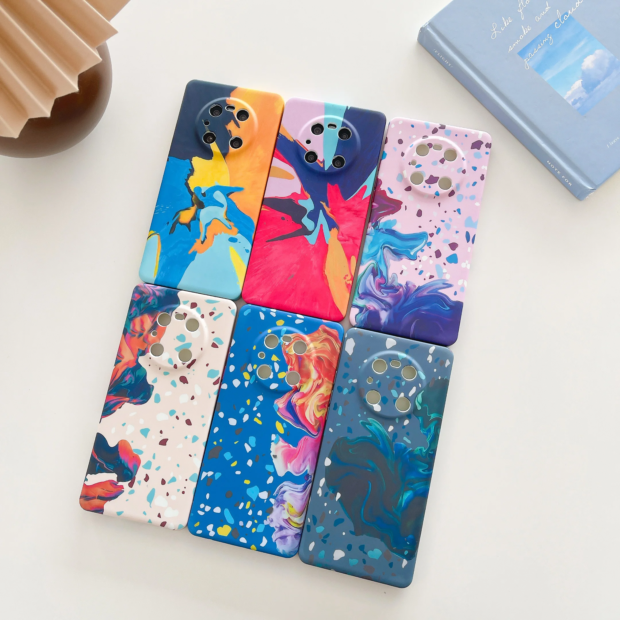 

Watercolor Flowers Phone Case For Huawei Mate 40 Pro Mate 30 P40 P30 Pro Soft TPU Coque For Huawei Nova 8 SE Nova 8 Pro Cover