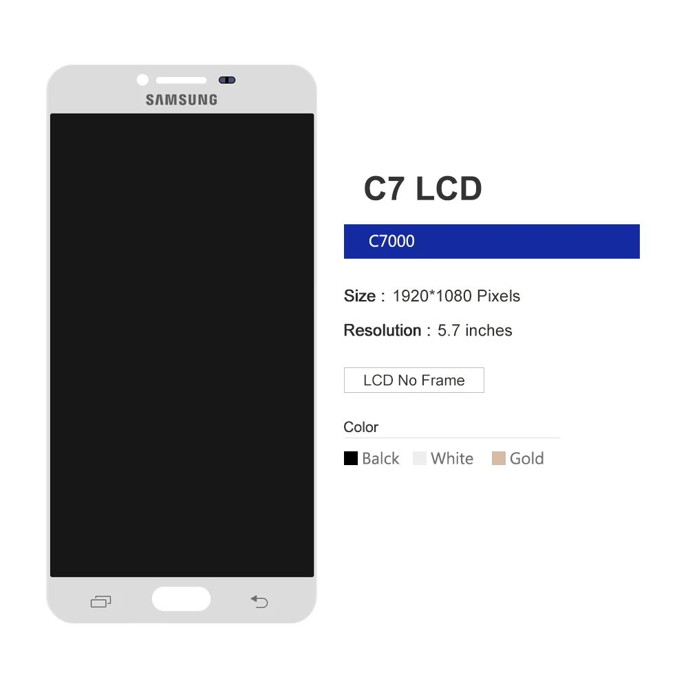 5 7 ''Супер AMOLED LCD для SAMSUNG Galaxy C7 дисплей C7000 сенсорный экран дигитайзер Замена