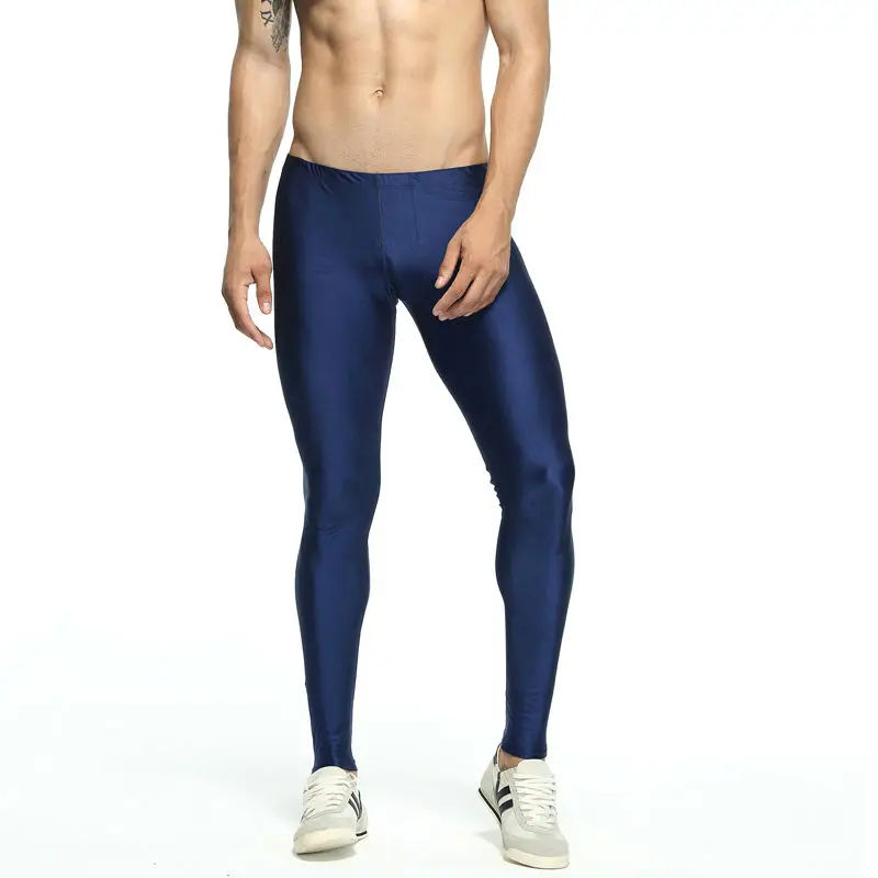 

Men's Solid Color Running Tights Elastic Skinny Workout Leggings Basketball Compression Pants Men Leggins Run Fitness Clothing