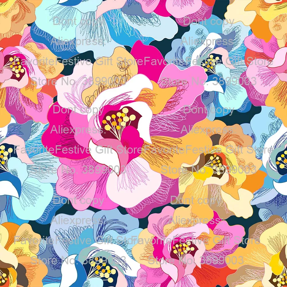 Цветочный узор в японском стиле ткань двора цветочное кимоно бронзовая сделай