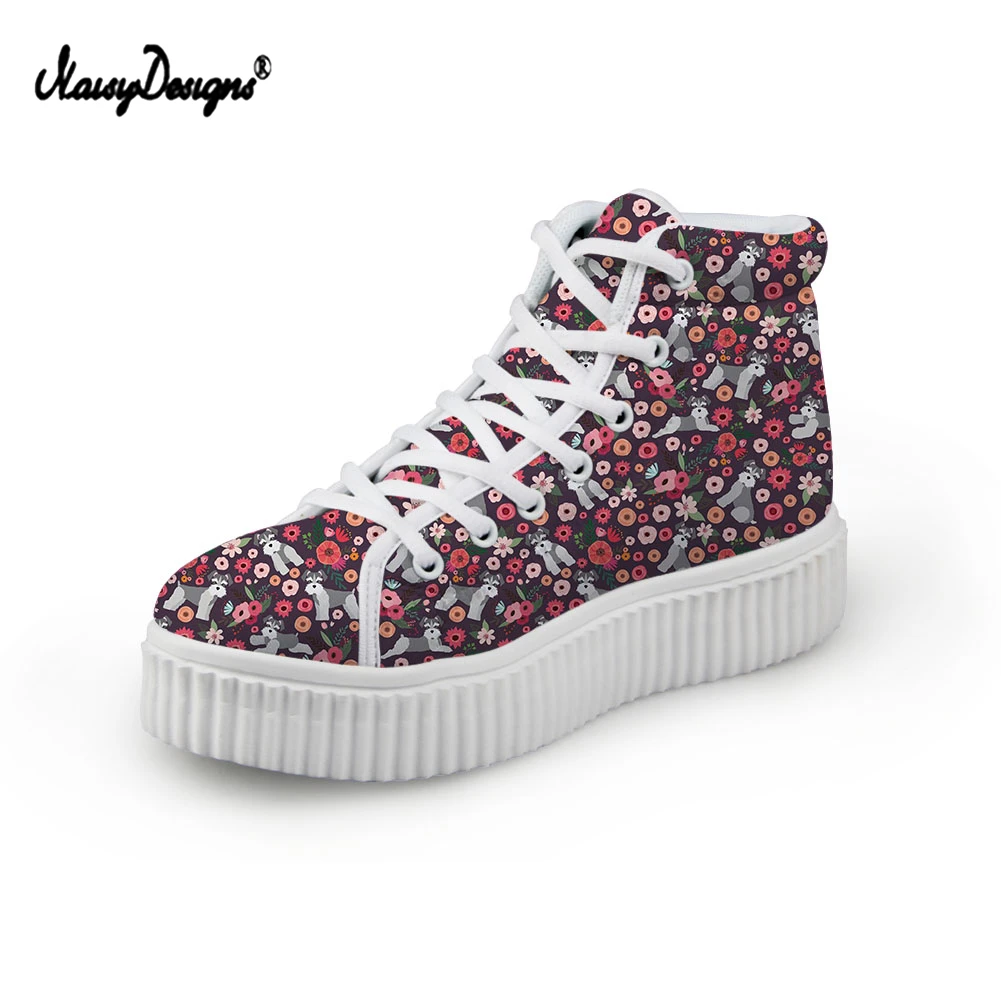 

Кеды женские на платформе, с цветочным принтом и высоким верхом