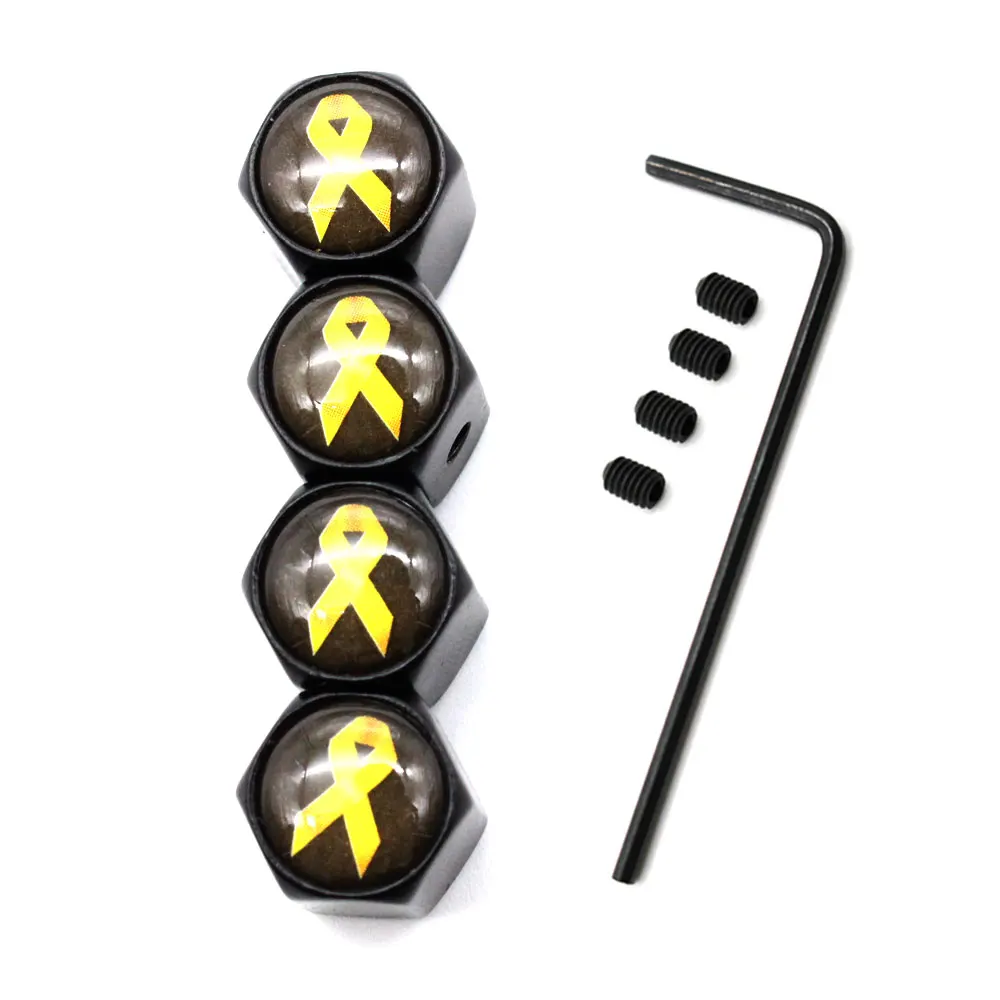 DSYCAR 1 комплект Автомобильный цинковый сплав Противоугонная желтая лента