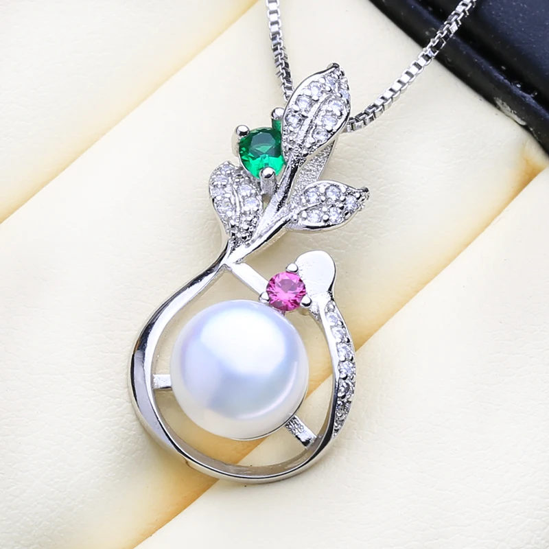 Женское ожерелье из серебра 925 пробы с натуральным пресноводным жемчугом |