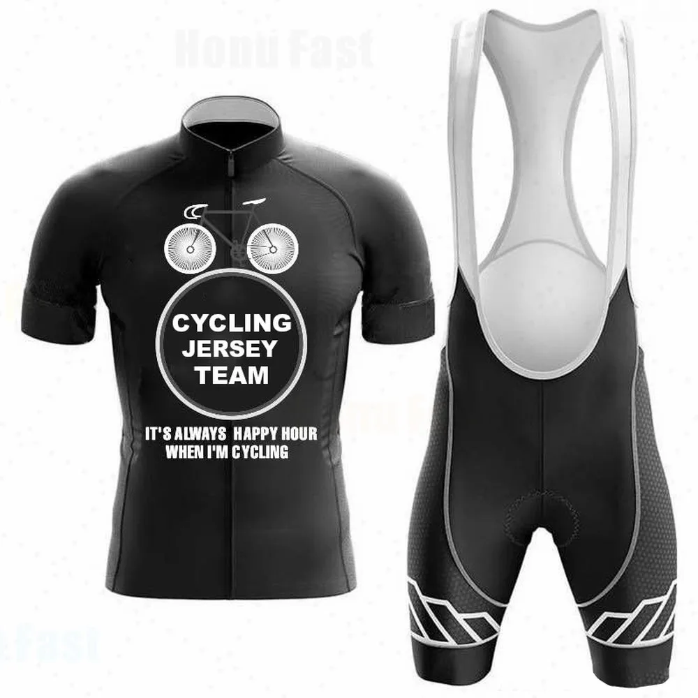 

2021 Men Summer Cycling Jersey Set Wear Outdoor Sports Team Mountain Bike Breathable Riding Short Sleeve Suit 19D GEL