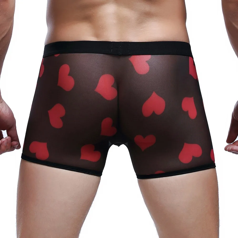 Трусы-боксеры для мужчин сексуальные с принтом любящее сердце Классические
