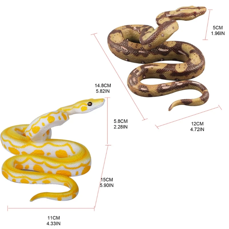 

Halloween Party Favors Simulation Fake Snake Toy Realistic Snake Halloween Novelty Toys Presents for Young People