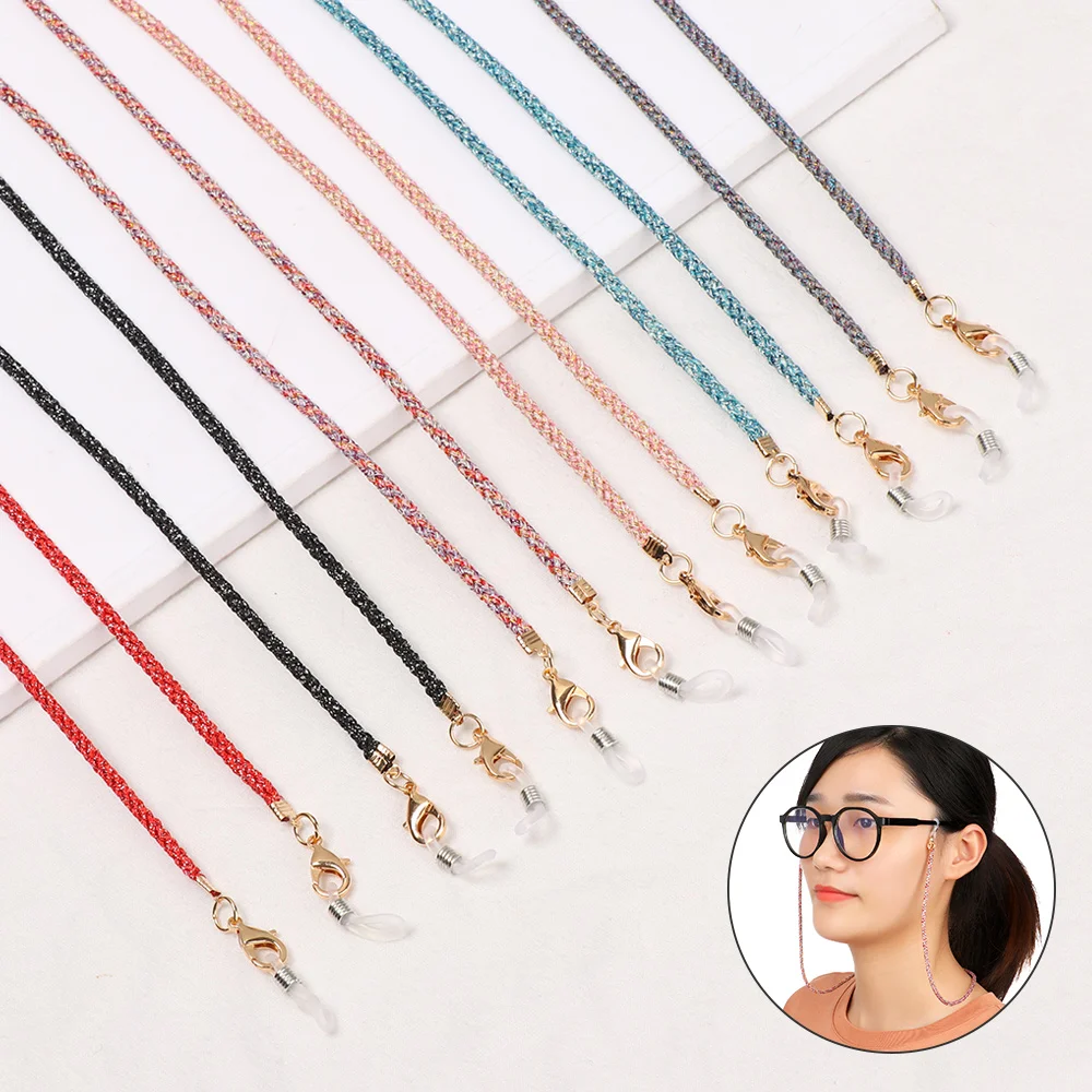 

Цепочка-держатель для очков, шнурок для очков с зажимами, цепочка для мужчин, женщин, мальчиков, девочек, детей, 1 шт.