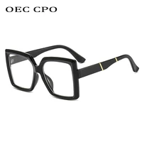 oec cpo optical clear square glasses frames women fashion transparent lens myopia frame ladies eyewear spectacle unisex