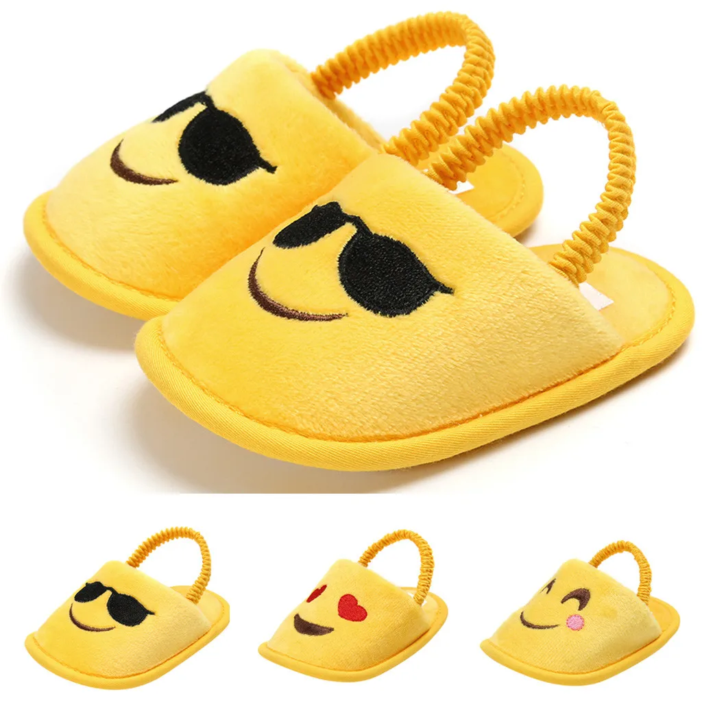 Детская обувь для мальчиков и девочек удобные зимние теплые меховые тапочки из