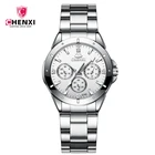 Часы женские CHENXI, с браслетом, водонепроницаемые, светящиеся, аналоговые, кварцевые, полностью стальные, наручные