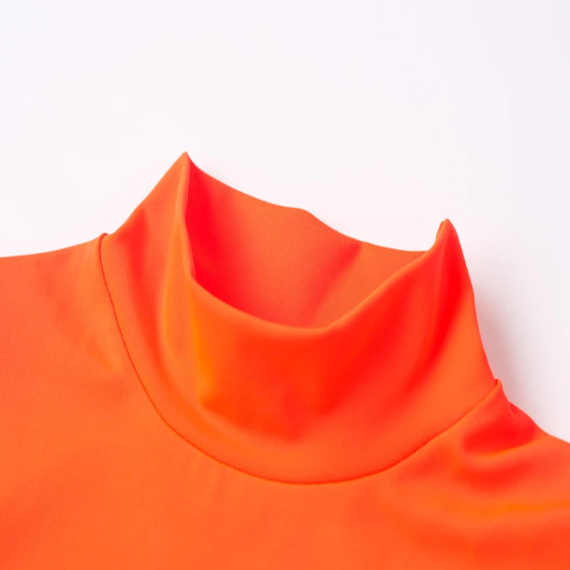 

Women Summer Fluorescent Bodycon Mini Dress Cutout Long Sleeves Sexy Hollow Streetwear Party Dresses Female Clothing