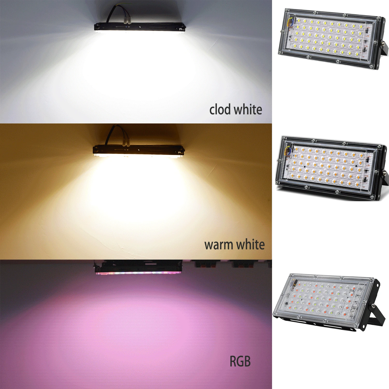 1 шт. 50 Вт RGB Светодиодный прожектор светильник Точечный 220V-240V проектор