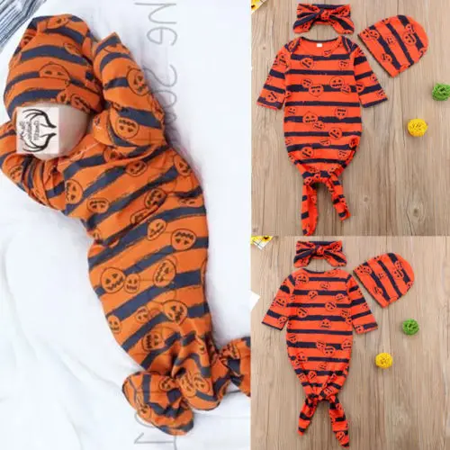 Одежда для маленьких мальчиков и девочек на Хэллоуин новорожденных одежда сна