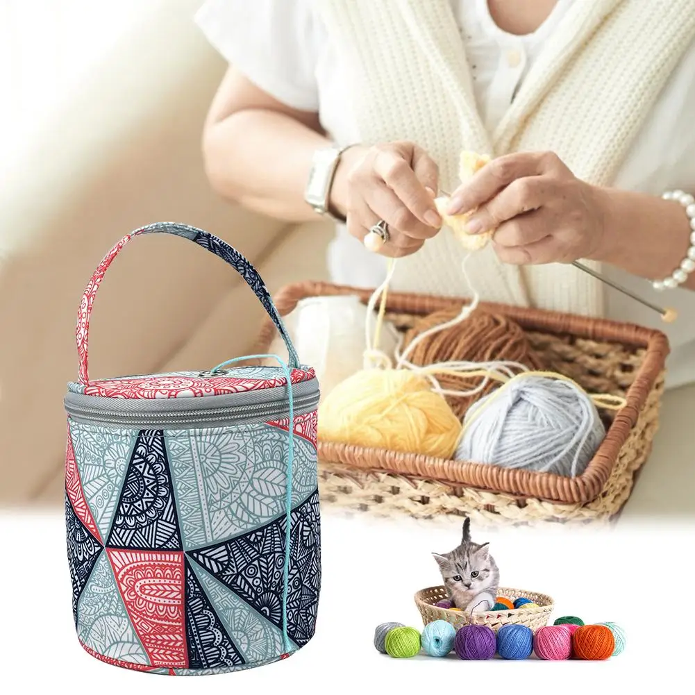 Домашняя Повседневная сумка для хранения шерстяная пряжа вязание крючком