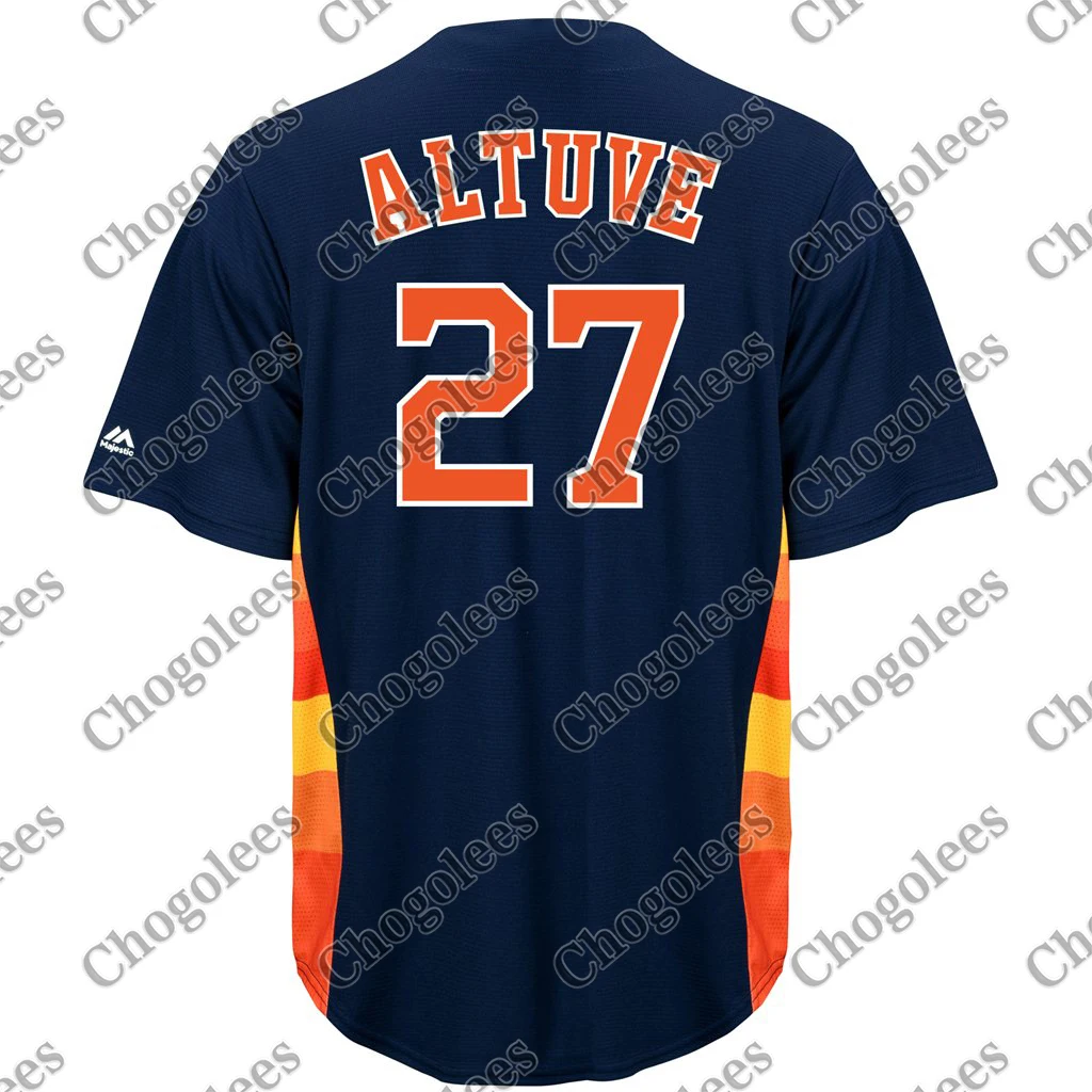 

Baseball Jersey Jose Altuve Houston Majestic Big & Tall Cool Base Player Jersey - Navy