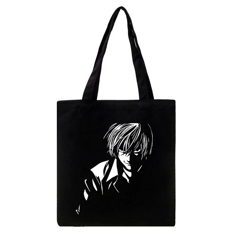 Модная холщовая сумка шоппер в стиле аниме Death Note топ готическом Харадзюку