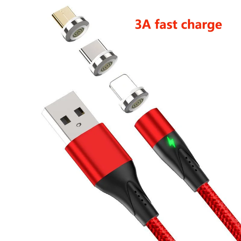 Магнитный usb-кабель 3 А, кабель для быстрой зарядки USB type-C, магнитный кабель для зарядки и синхронизации данных, кабель Micro usb для телефона iphone, кабель lightning